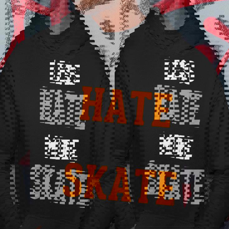 Less Hate More Skate Unique Skating Gift For Skaters Hoodie Personalized Gifts