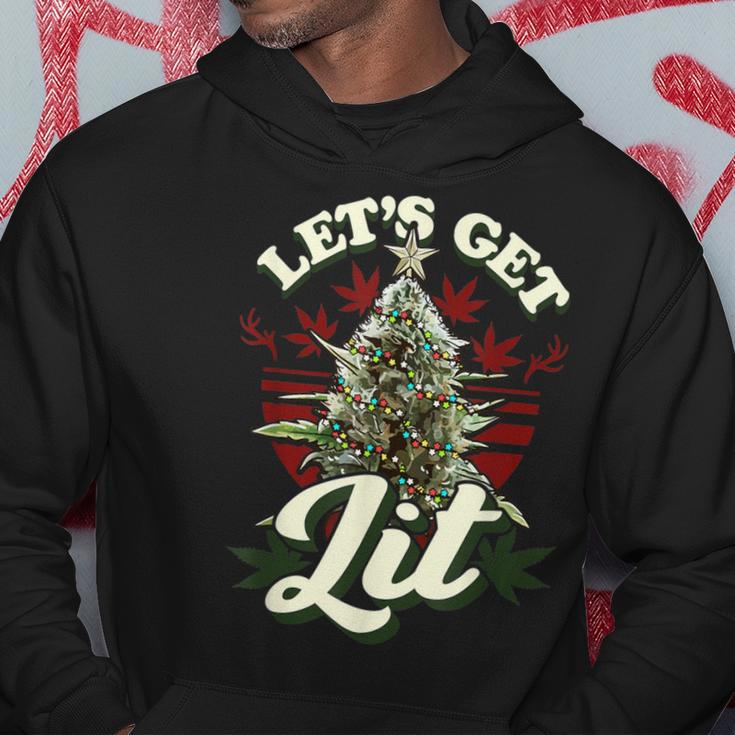 Funny Christmas Marjuana Hoodie, Cannabis Christmas Clothes - Grinch + Weed 2024 = Jolly Elf