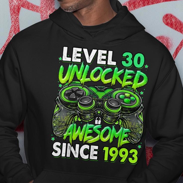 Level 30 Unlocked Awesome Since 1993 30Th Birthday Gaming Hoodie Funny Gifts