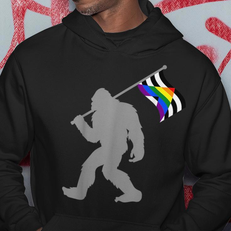 Lgbtq Straight Alliance Pride Flag On Straight Gay Ally Hoodie Funny Gifts