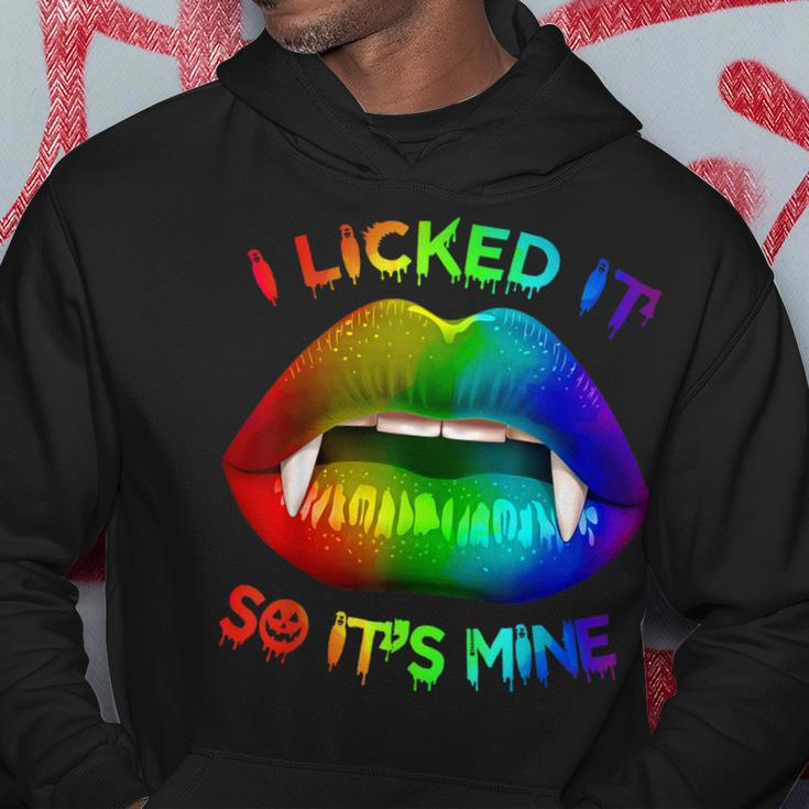 I Licked It So Its Mine Lgbt Gay Pride Mouth Lips Hoodie Unique Gifts