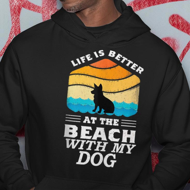 Life Is Better At The Beach With My Dog Corgi Lovers Graphic Hoodie Unique Gifts