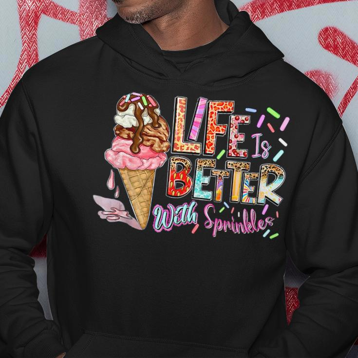 Life Is Better With Sprinkles Ice Cream Summer Vibes Holiday Hoodie Unique Gifts