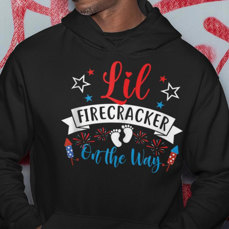 Lil Firecracker On The Way Cute 4Th Of July Pregnancy Hoodie Unique Gifts