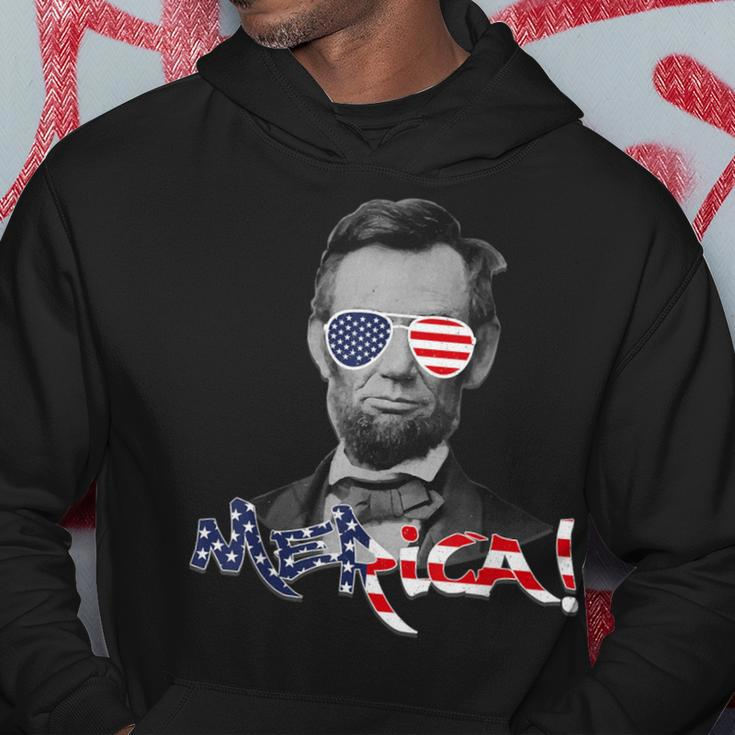Lincoln Merica 4Th July Or Memorial Day Outift Hoodie Unique Gifts