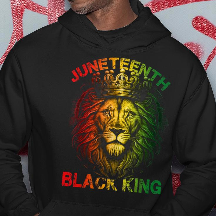 Lion Junenth Black King Melanin Father Dad Men Son Boys Hoodie Unique Gifts
