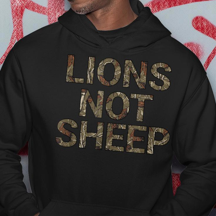Lions Not Sheep Natural Brush Camo Graphic Hoodie Unique Gifts