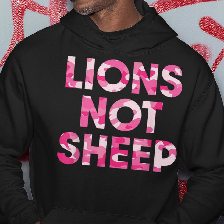 Lions Not Sheep Pink Camo Camouflage Hoodie Unique Gifts