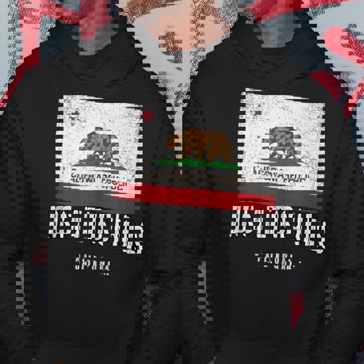 Los Altos Hills California Cali City Souvenir Ca Flag Hoodie Unique Gifts