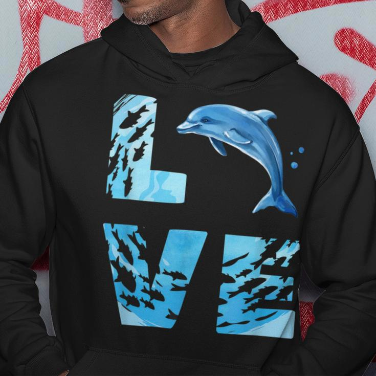 Love Bottlenose Dolphin Whale Sea Animals Marine Mammal Hoodie Unique Gifts