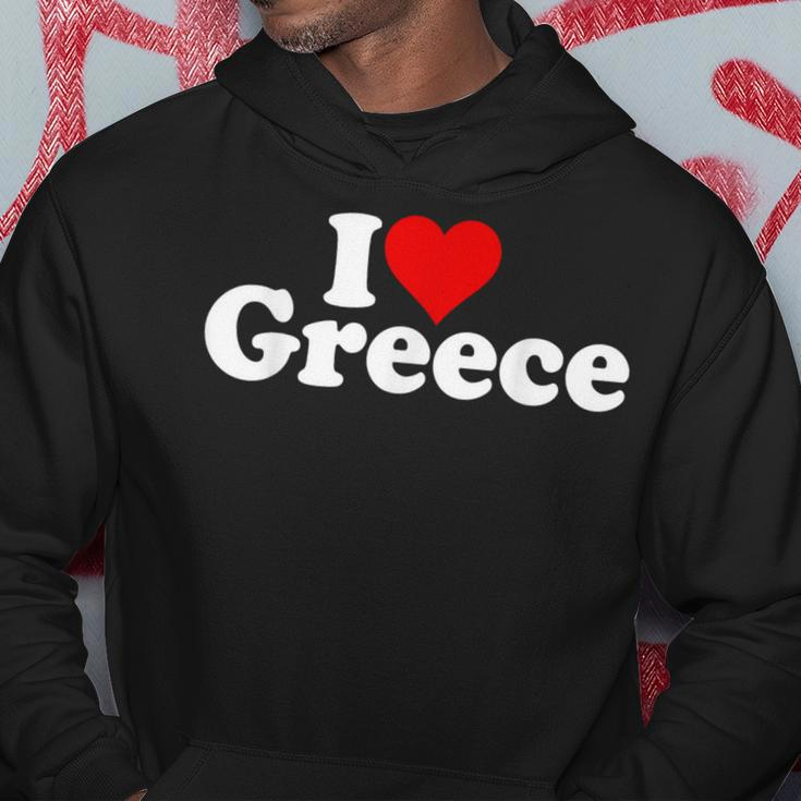 I Love Heart Greece Hoodie Funny Gifts