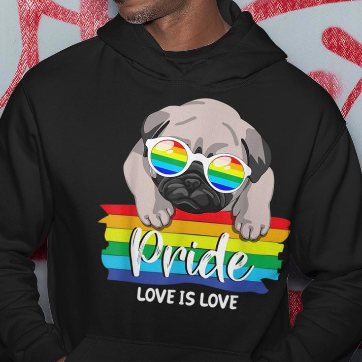 Love Is Love Lgbt Gay Pride Month Pug Dog Lover Lgbt Pride Hoodie Unique Gifts