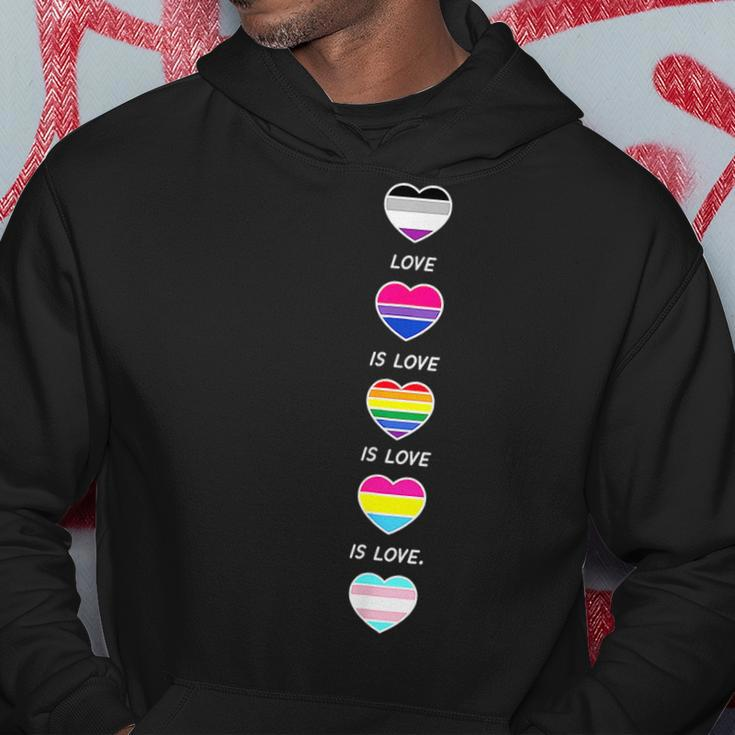 Love Is Love Pride Lgbtq Lgbt Gay Asexual Bi Pansexual Trans Hoodie Unique Gifts
