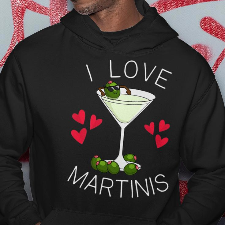 I Love Martinis Dirty Martini Love Cocktails Drink Martinis Hoodie Unique Gifts