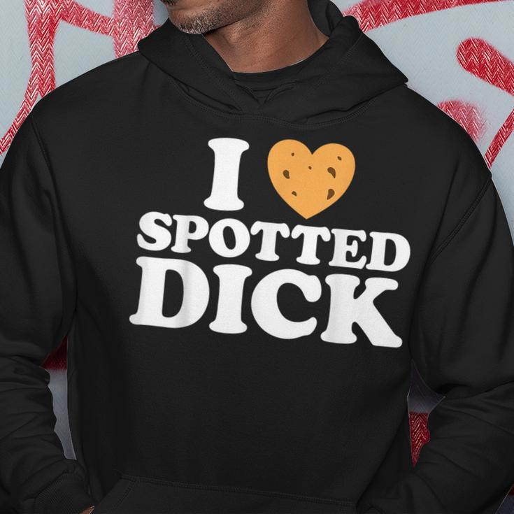 Love Spotted Dick Funny British Currant Pudding Custard Food Hoodie Unique Gifts