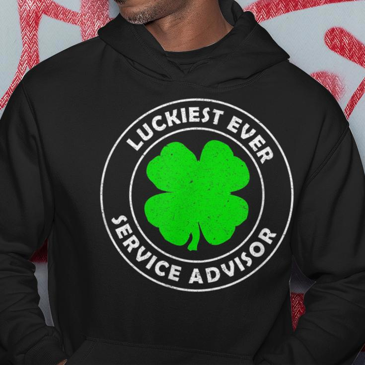 Luckiest Ever Service Advisor Lucky St Patrick's Day Hoodie Unique Gifts