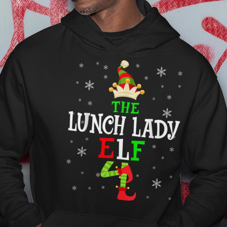 The Lunch Lady Elf Christmas Elf Party Matching Family Group Hoodie Funny Gifts