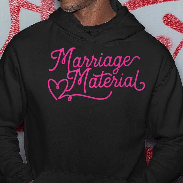 Marriage Material Newly Engaged Girlfriend Fiancee Heart Hoodie Unique Gifts
