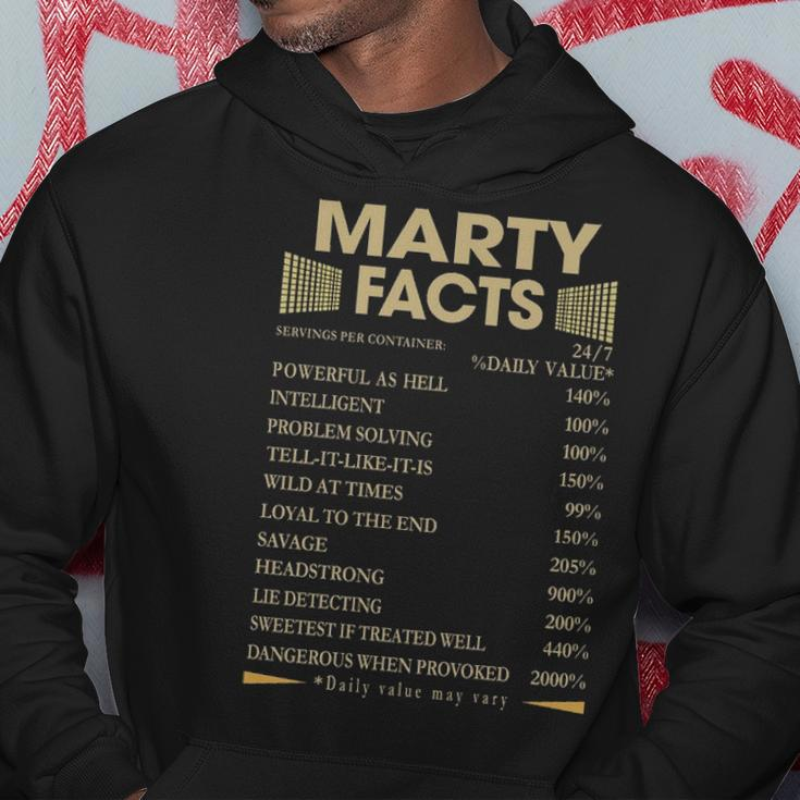 Marty Name Gift Marty Facts Hoodie Funny Gifts