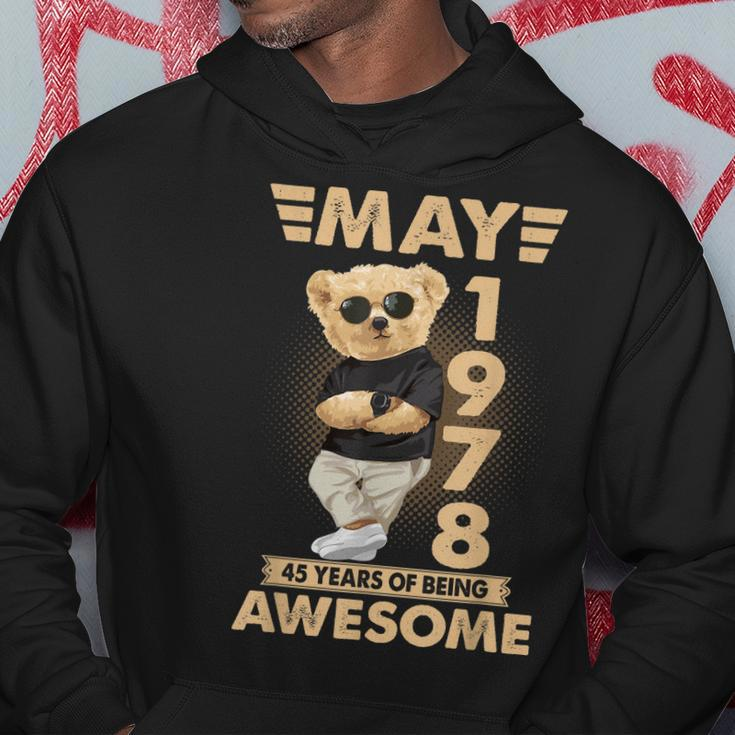 May 1978 45Th Birthday 2023 45 Years Of Being Awesome Hoodie Unique Gifts