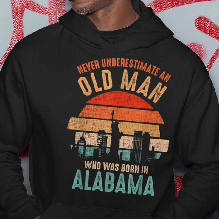 Mb Never Underestimate An Old Man Born In Alabama Hoodie Funny Gifts