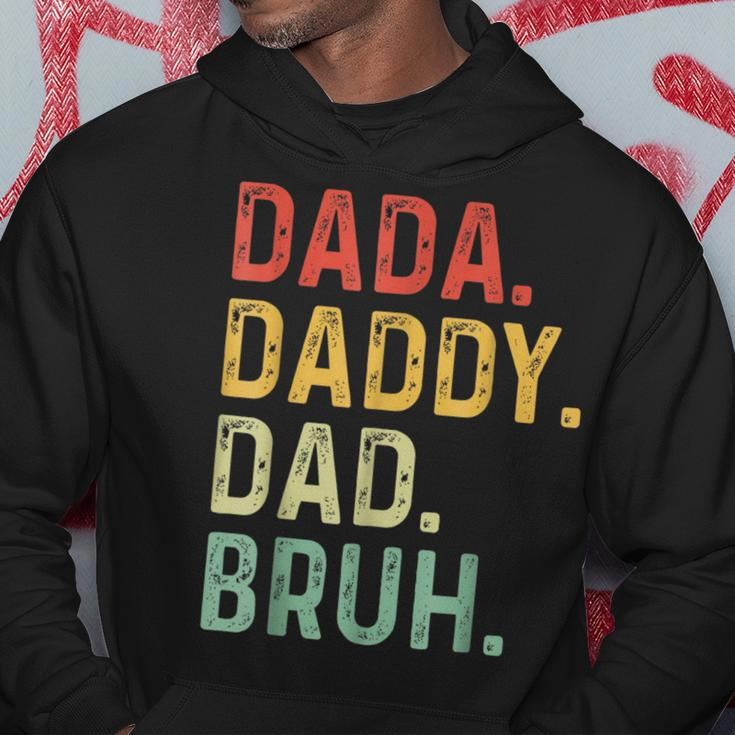 Men Dada Daddy Dad Bruh Fathers Day Vintage Funny Father Hoodie Funny Gifts
