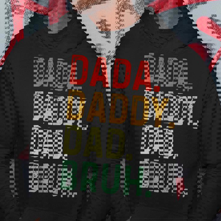 Men Dada Daddy Dad Bruh Fathers Day Vintage Funny Father Hoodie Funny Gifts