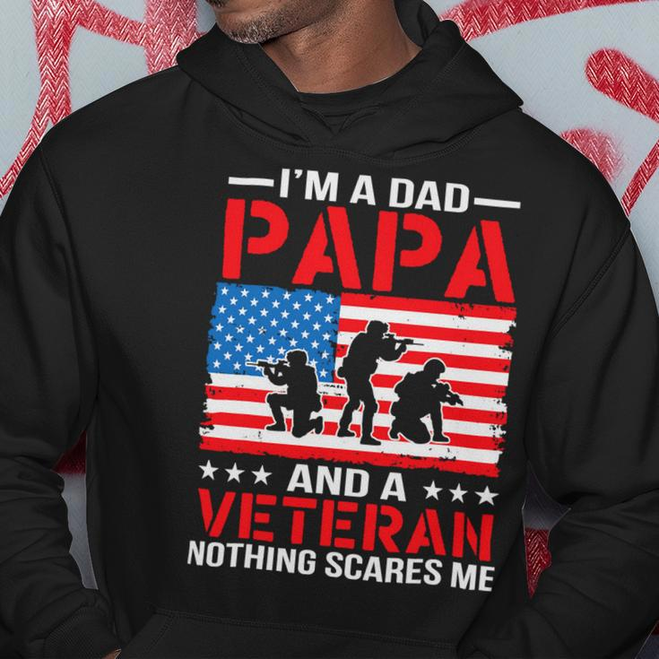 Mens Im A Dad Papa And A Veteran For Dad Fathers Day Grandpa 22 Hoodie Unique Gifts