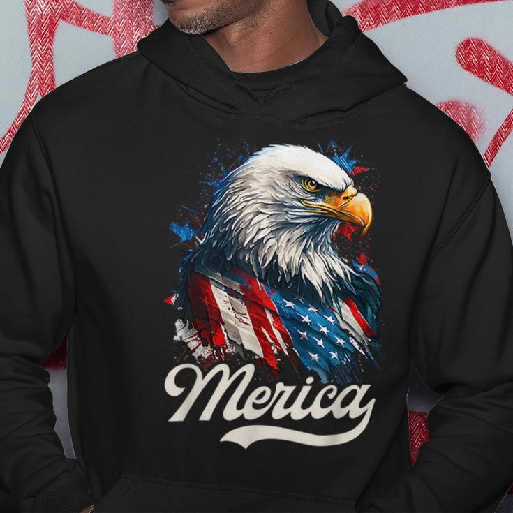Merica Patriotic Eagle Freedom 4Th Of July Usa American Flag Hoodie Unique Gifts