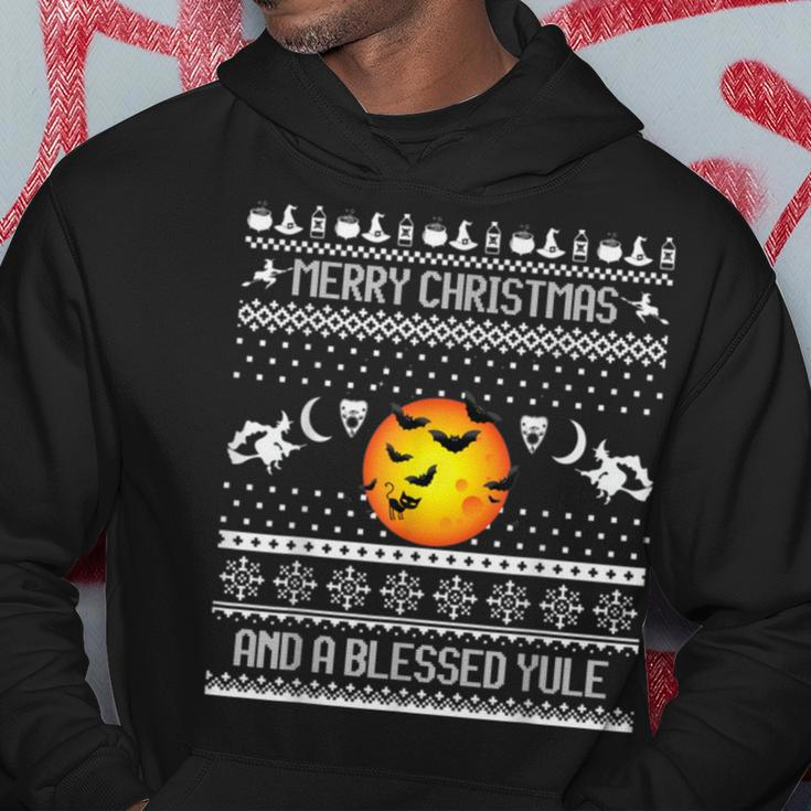 Merry Christmas And A Blessed Yule Ugly Christmas Sweaters Hoodie Unique Gifts