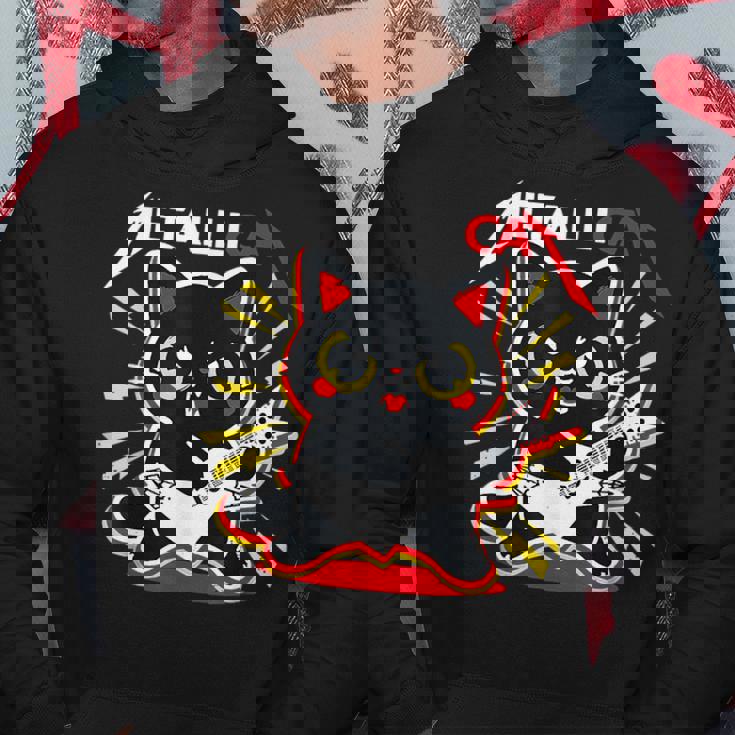 Metallicat Funny Cat Rock 90S Meow For Music Band Of Friend 90S Vintage Designs Funny Gifts Hoodie Unique Gifts