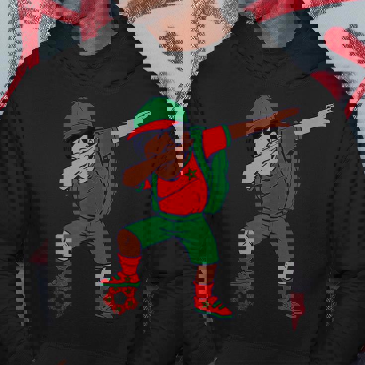 Moroccan Pride Boy Moroccan Soccer Player Ball Morocco Flag Hoodie Unique Gifts