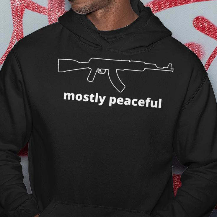 Mostly Peaceful Ak-47 Fiery But Mostly Peaceful Hoodie Unique Gifts