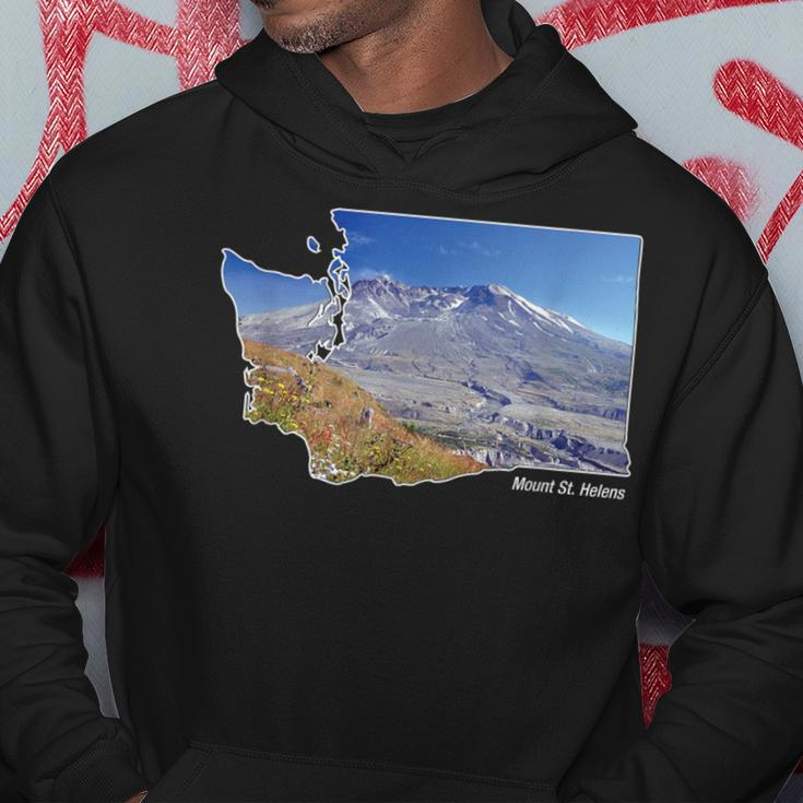 Mount St Helens Map Washington Volcano Hoodie Unique Gifts