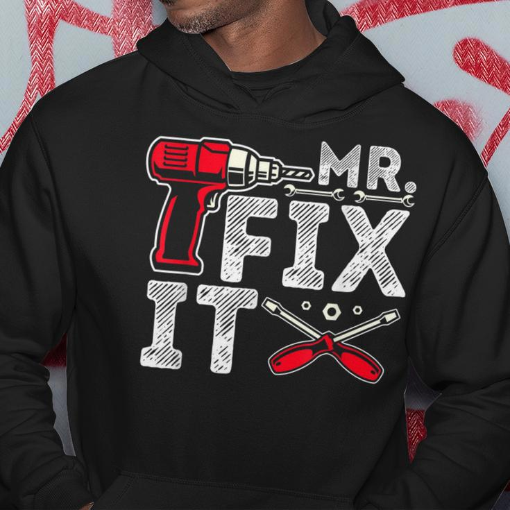 Mr Break It Mr Fix It Funny Dad & Son Matching Fathers Day Hoodie Unique Gifts