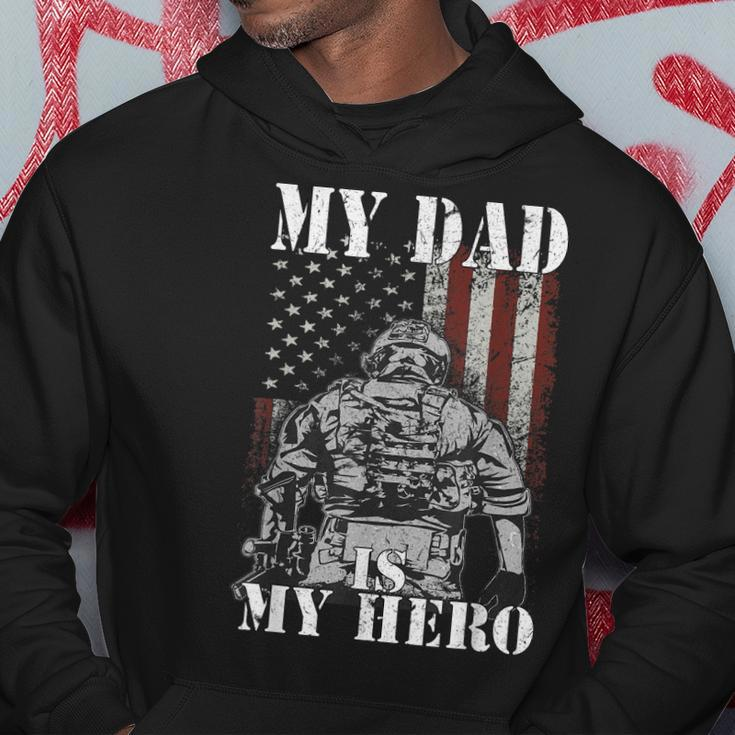 My Daddy Is My Hero Military Dad Fathers Day 4Th Hoodie Funny Gifts