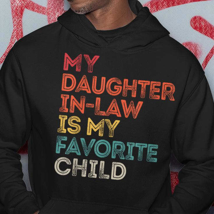 My Daughter Inlaw Is My Favorite Child Vintage Retro Father Hoodie Unique Gifts