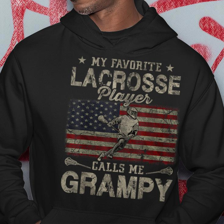 My Favorite Lacrosse Player Calls Me Grampy Fathers Day Hoodie Unique Gifts