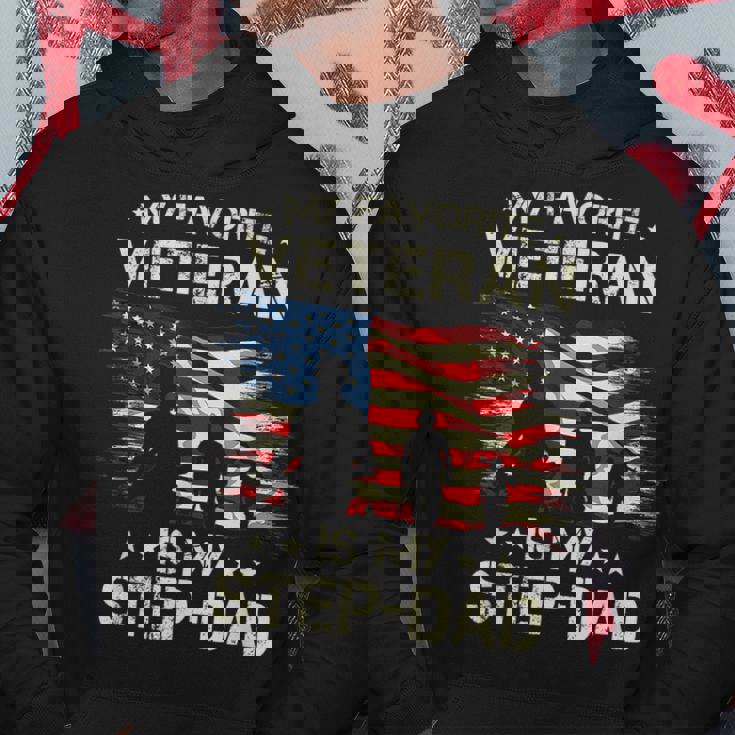 My Favorite Veteran Is My Step Dad For Father Veterans Day Hoodie Unique Gifts