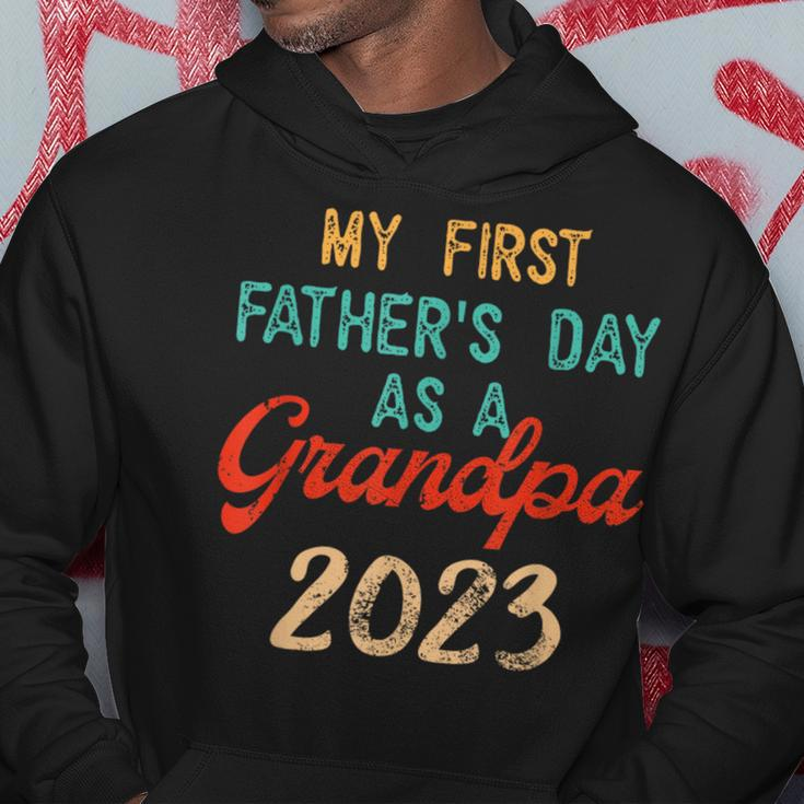 My First Fathers Day As A Grandpa 2023 Fathers Day Hoodie Funny Gifts