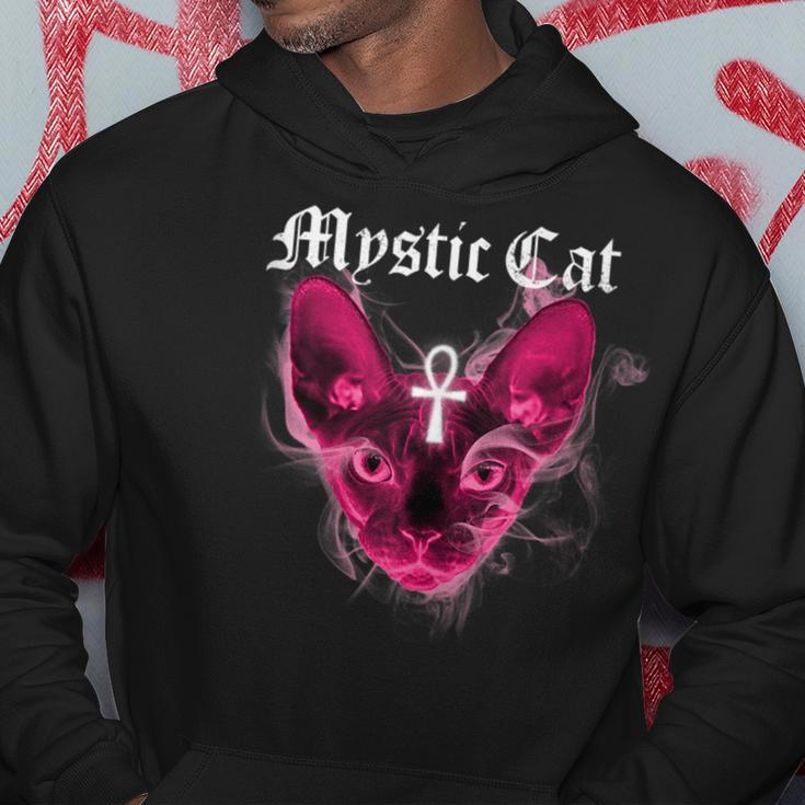 Mystic Kitty Red Smoke Scary Creepy Hoodie Unique Gifts