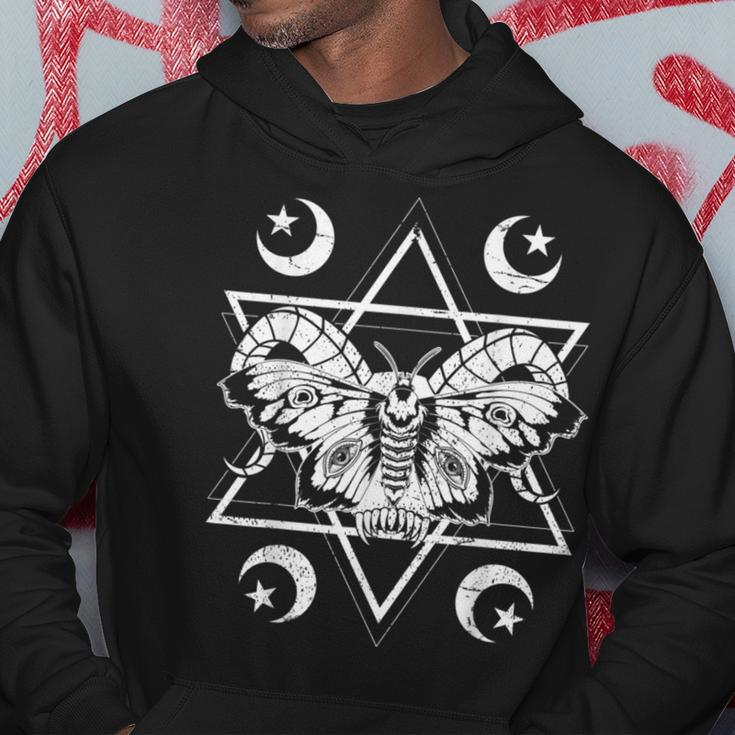 Mysticism Pagan Moon Wiccan Scary Insect Moth Occult Hoodie Unique Gifts