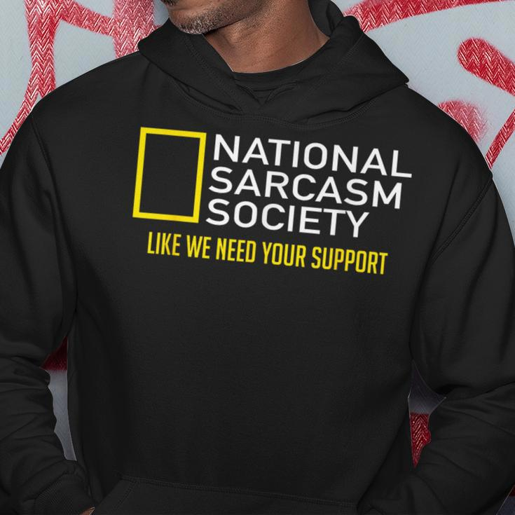 National Sarcasm Society Satirical Parody Sarcasm Hoodie Funny Gifts