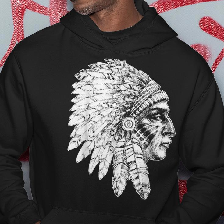 Native American Feather Headdress America Indian Chief Hoodie Unique Gifts
