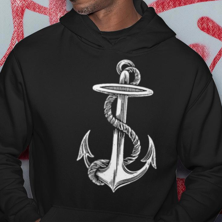 Nautical Anchor Classic Design Sailing Boating Hoodie Unique Gifts