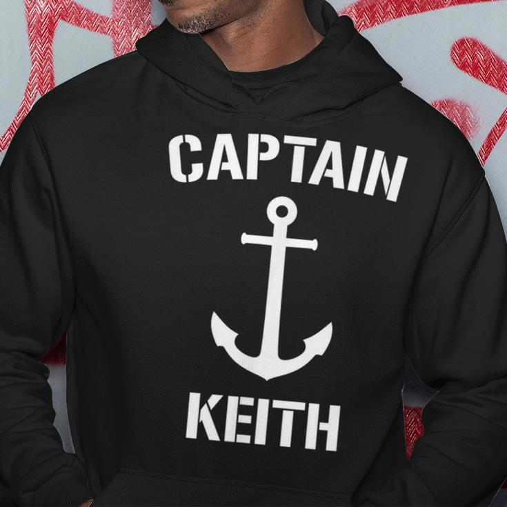 Nautical Captain Keith Personalized Boat Anchor Hoodie Unique Gifts