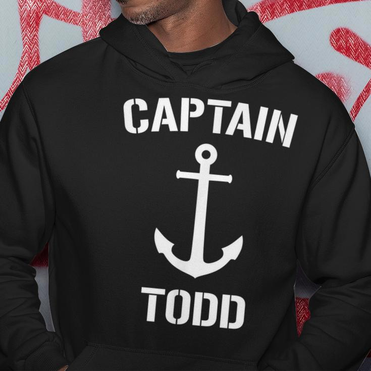 Nautical Captain Todd Personalized Boat Anchor Hoodie Unique Gifts