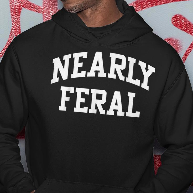 Nearly Feral Funny Feral Child Kids Hoodie Unique Gifts