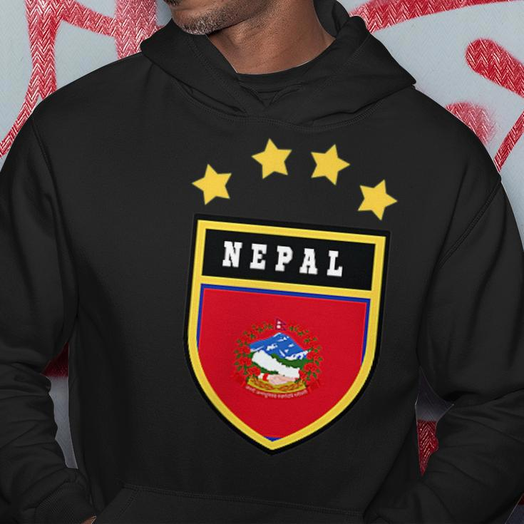 Nepal Pocket Coat Of Arms National Pride Flag Hoodie Unique Gifts