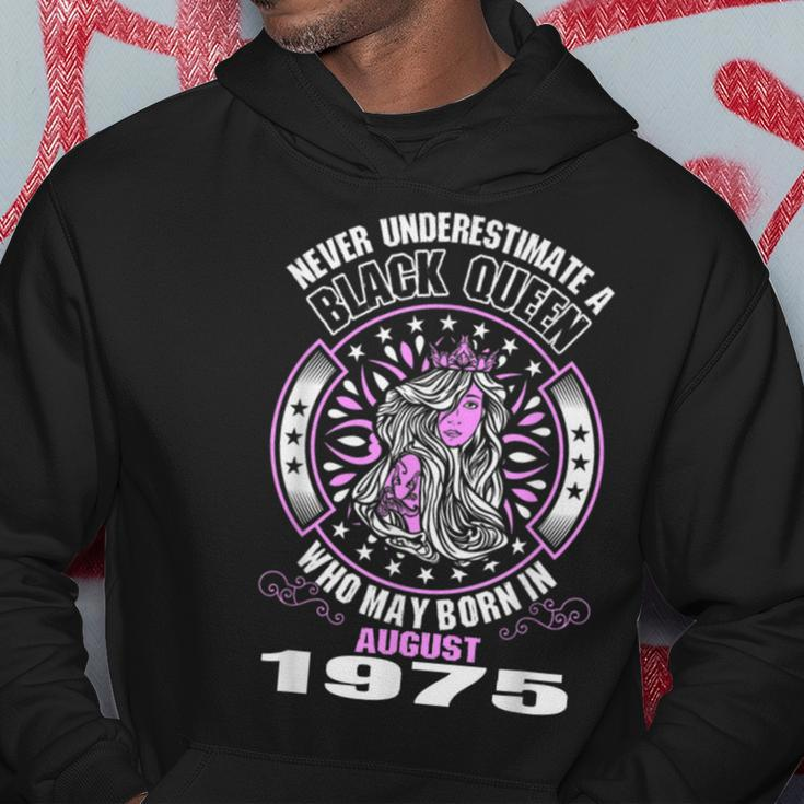 Never Underestimate A Black Queen Born In August 1975 August Funny Gifts Hoodie Unique Gifts